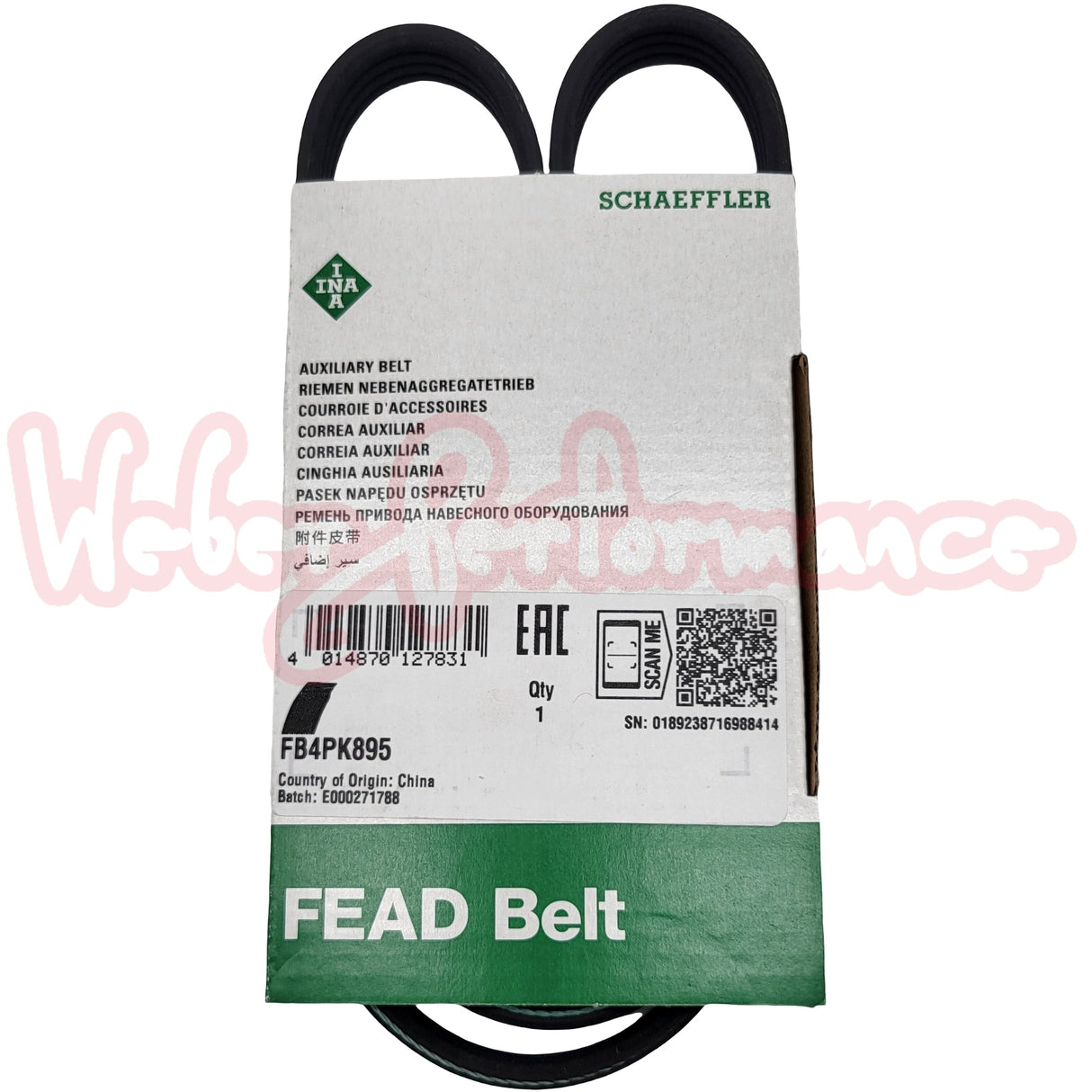 Keilrippenriemen Klimakompressor mit Spanner - INA 4PK895
