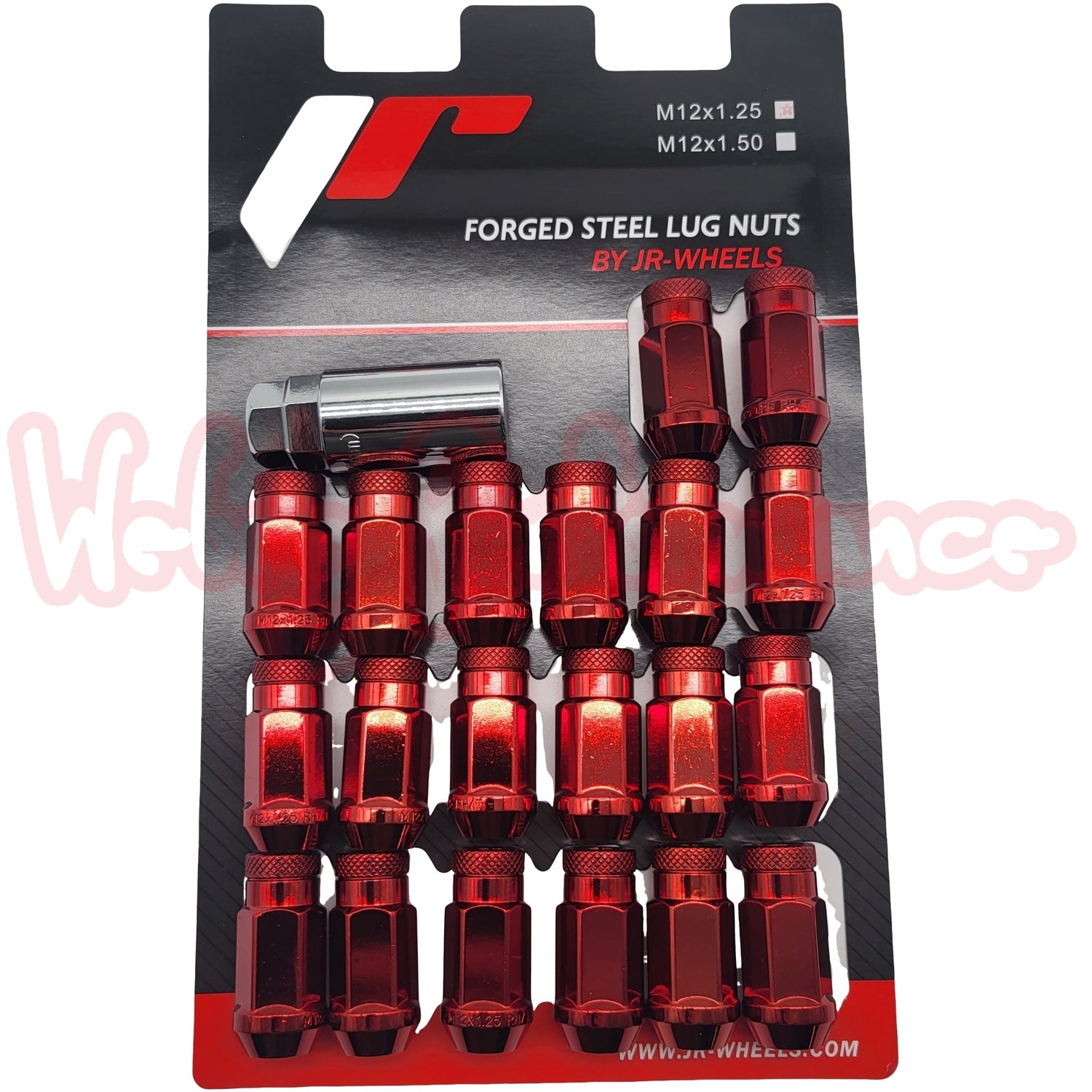 JapanRacing Lugnuts rot (offen, M12x1.25)