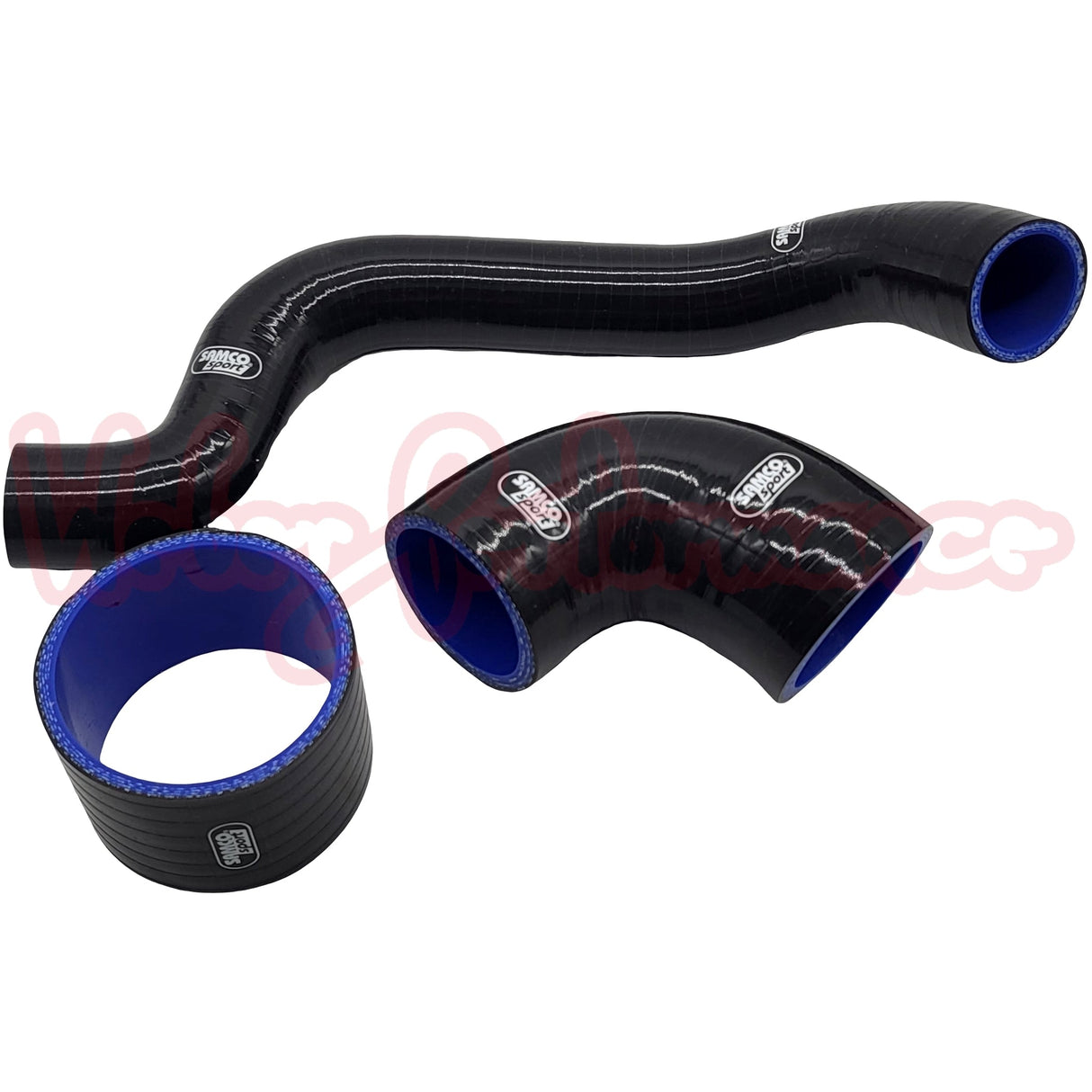Samco Ladeluftschlauchkit WRX STI 08+ schwarz - Samco TCS464-STI-BLK