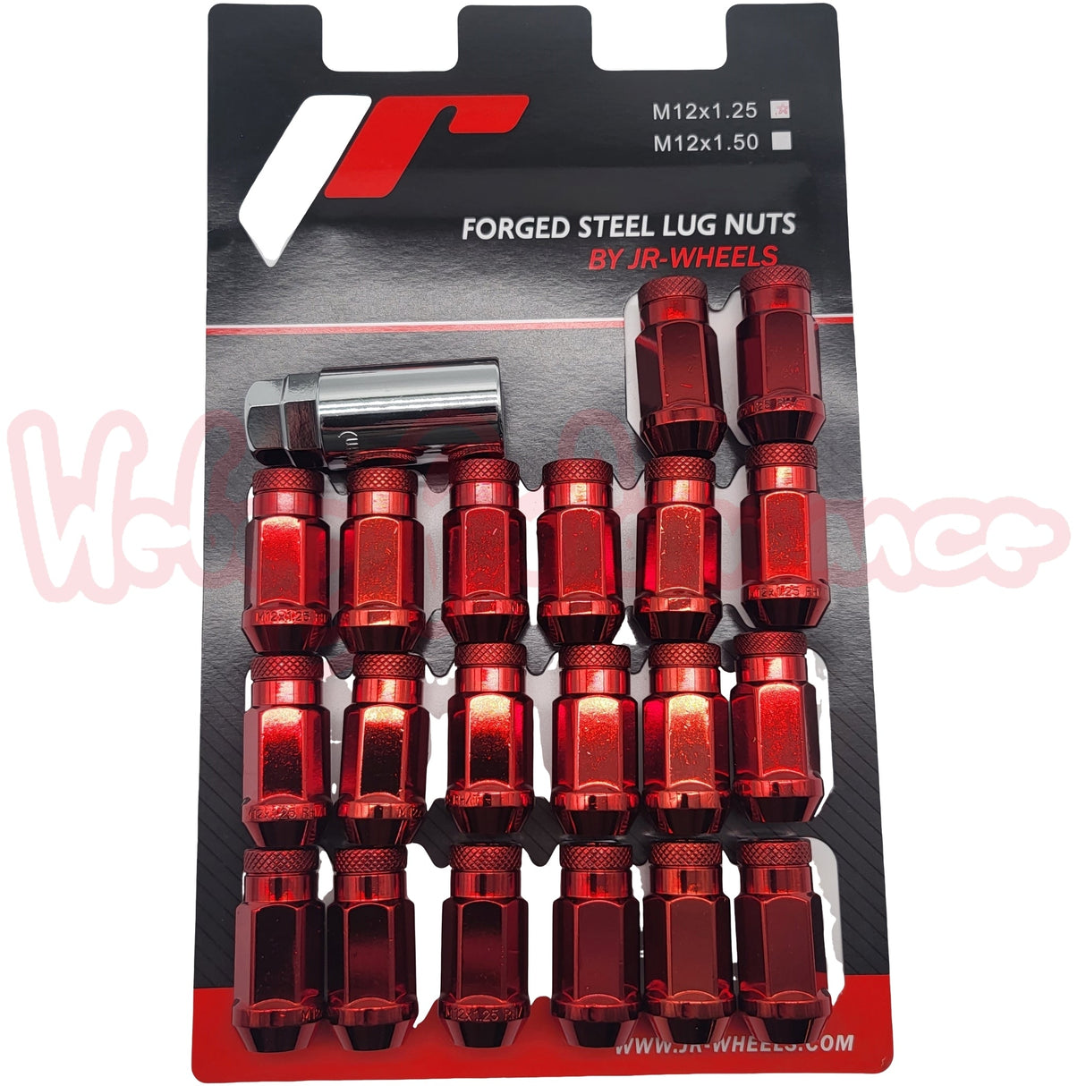 JapanRacing Lugnuts rot (offen, M12x1.25)