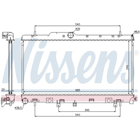 Wasserkühler 01-07 - Nissens 64116
